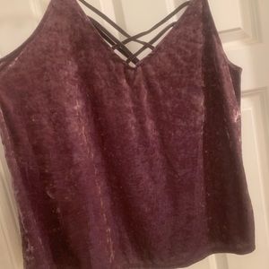 Crushed velvet tank